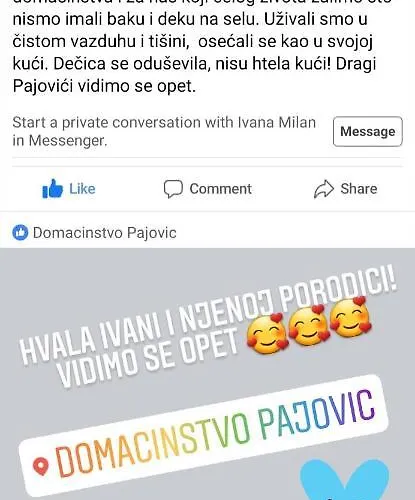 Domacinstvo Pajovic Case de vacanță